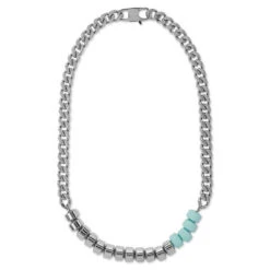 Merge Candy Charm Necklace - Silver/Sea