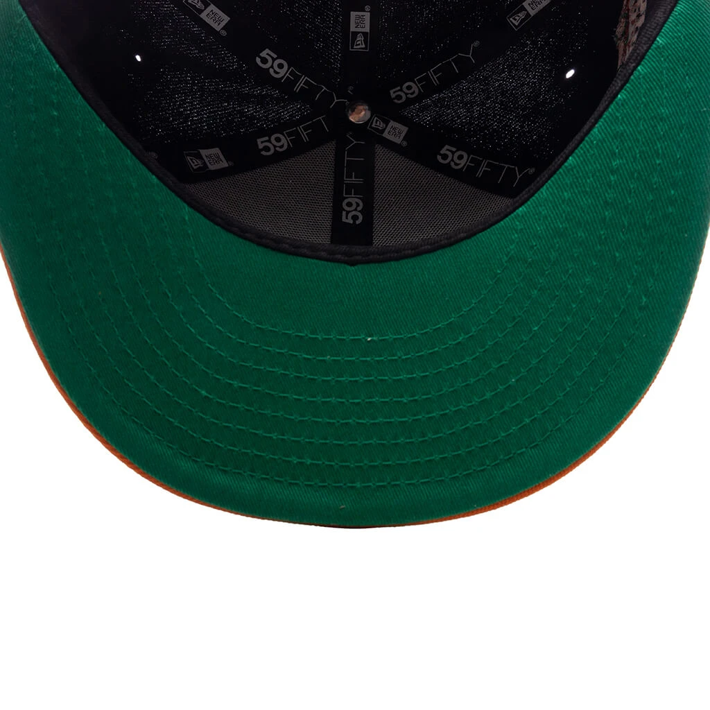 FEATURE X New Era 59FIFTY Fitted SD Padres Cooperstown - Black/Fight Orange/Twill Green 8 FEATURE X New Era 59FIFTY Fitted SD Padres Cooperstown - Black/Fight Orange/Twill Green - Image 6