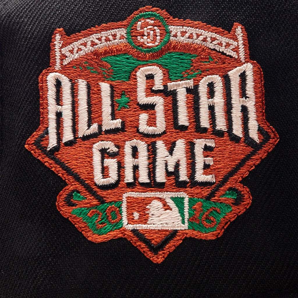 FEATURE X New Era 59FIFTY Fitted SD Padres Cooperstown - Black/Fight Orange/Twill Green 7 FEATURE X New Era 59FIFTY Fitted SD Padres Cooperstown - Black/Fight Orange/Twill Green - Image 5