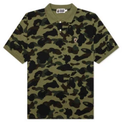 1st Camo One Point Relaxed Fit Polo - Green