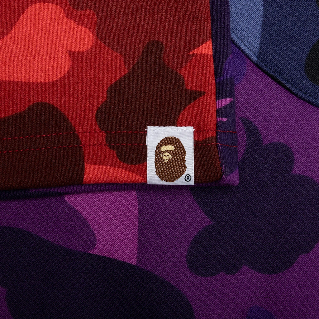 Crazy Camo Shark Sweat Shorts - Red 7 Crazy Camo Shark Sweat Shorts - Red - Image 5