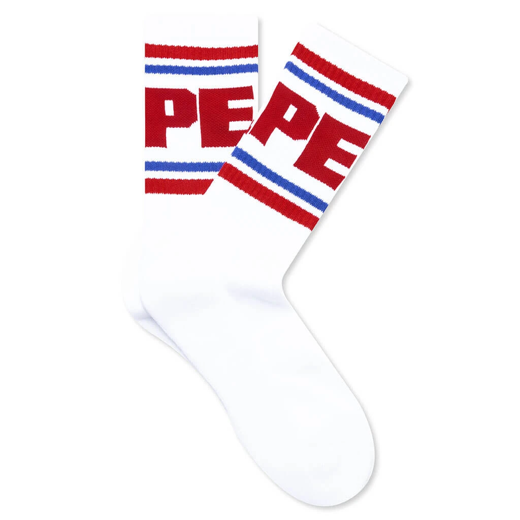 Line Socks - Red 3 Line Socks - Red