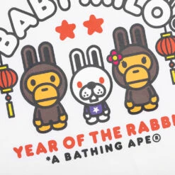 Year Of The Rabbit Baby Milo Tee - White 7 Year Of The Rabbit Baby Milo Tee - White -Feature Clothing A Bathing Ape Year Of The Rabbit Baby Milo Tee White 002TEJ201002FWHT 02 15 23 Feature DV 3