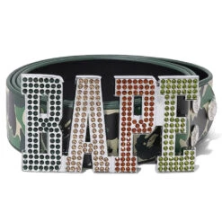 Abc Camo Bape Leather Belt - Green