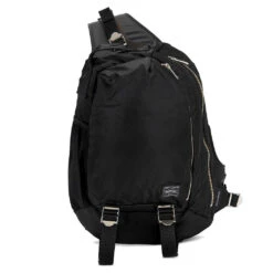Porter Nylon Twill Shoulder Bag - Black