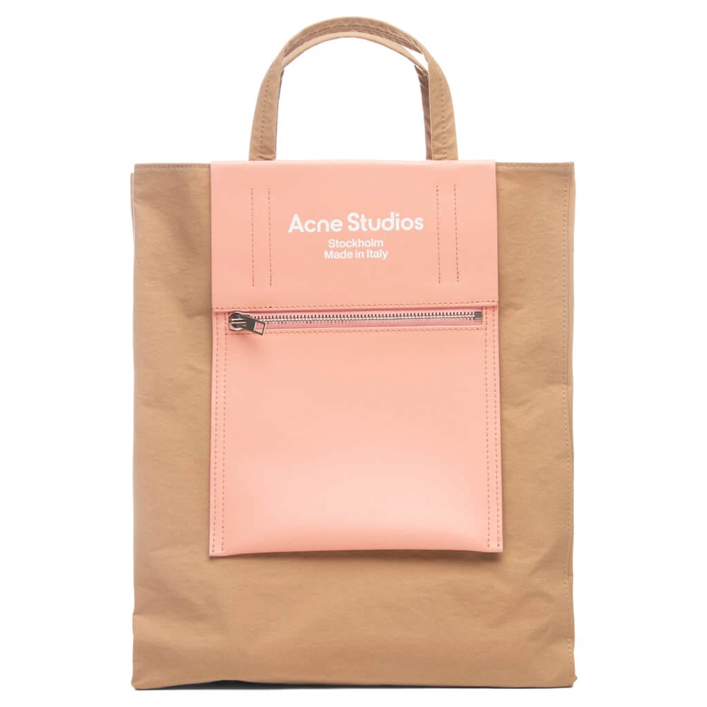 Acne Studios Papery Nylon Tote Bag - Brown/Pink 3 Acne Studios Papery Nylon Tote Bag - Brown/Pink