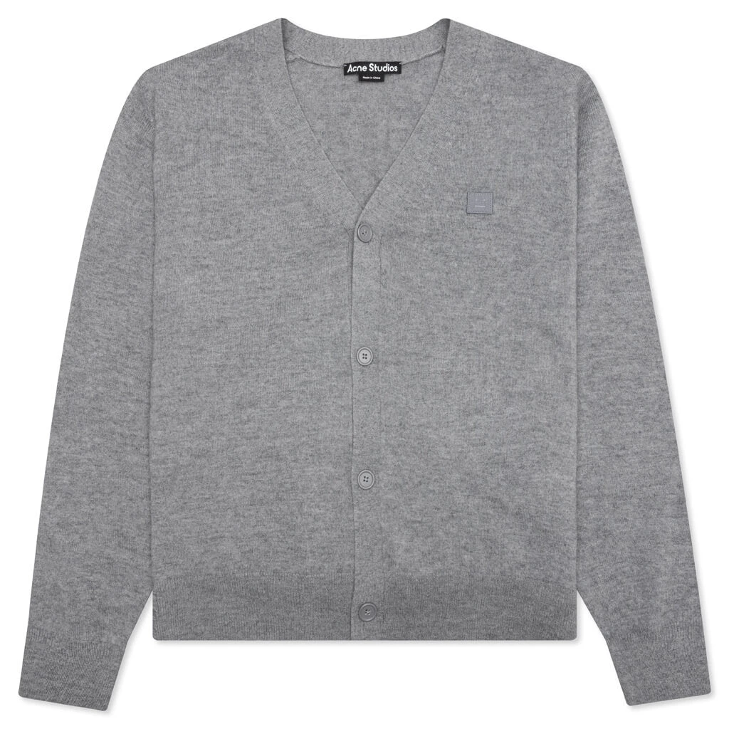 Acne Studios Wool Knit Cardigan - Grey Melange 3 Acne Studios Wool Knit Cardigan - Grey Melange