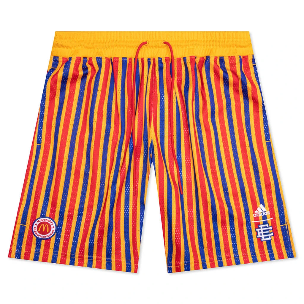 Adidas Originals X Eric Emanuel X McDonald's Shorts - Athletic Yellow 3 Adidas Originals X Eric Emanuel X McDonald's Shorts - Athletic Yellow