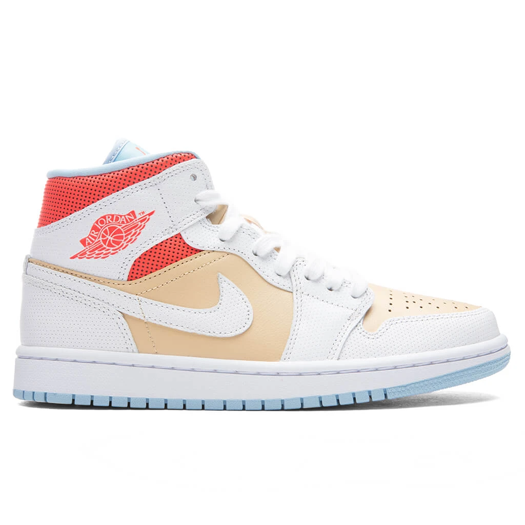 Women's Air Jordan 1 Mid SE - Sesame/White 3 Women's Air Jordan 1 Mid SE - Sesame/White
