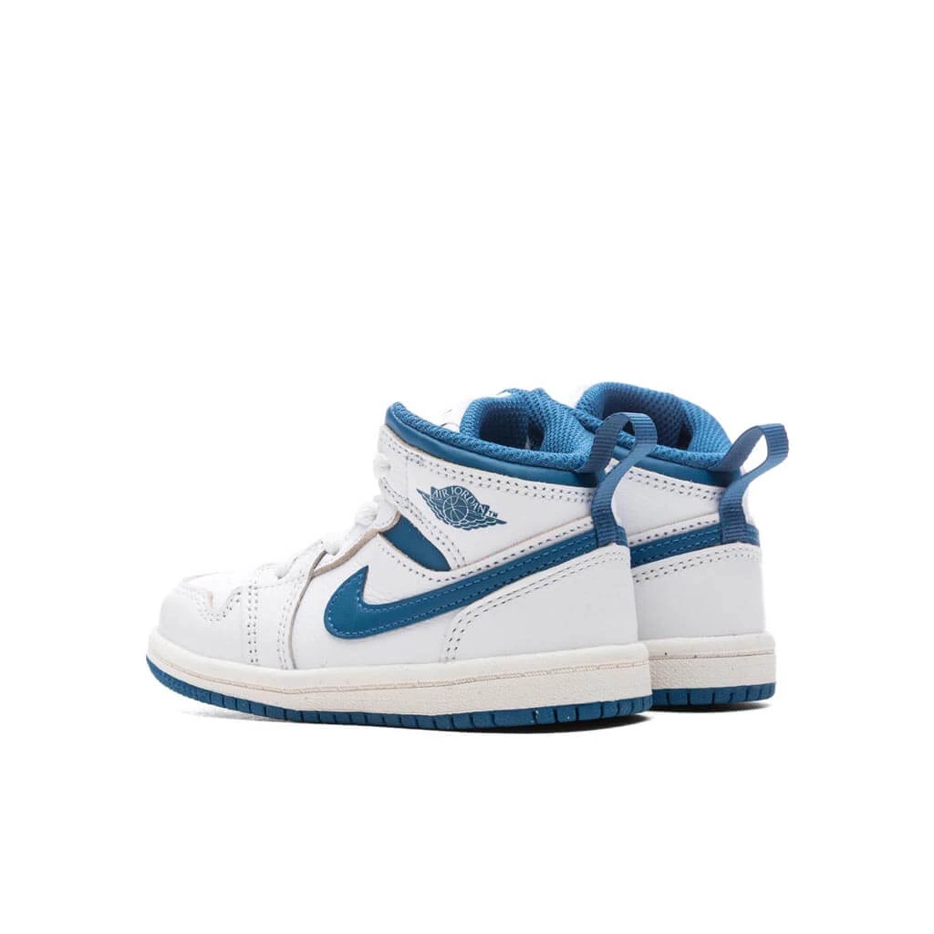 Air Jordan 1 Mid SE (TD) - White/Industrial Blue/Sail 5 Air Jordan 1 Mid SE (TD) - White/Industrial Blue/Sail - Image 3