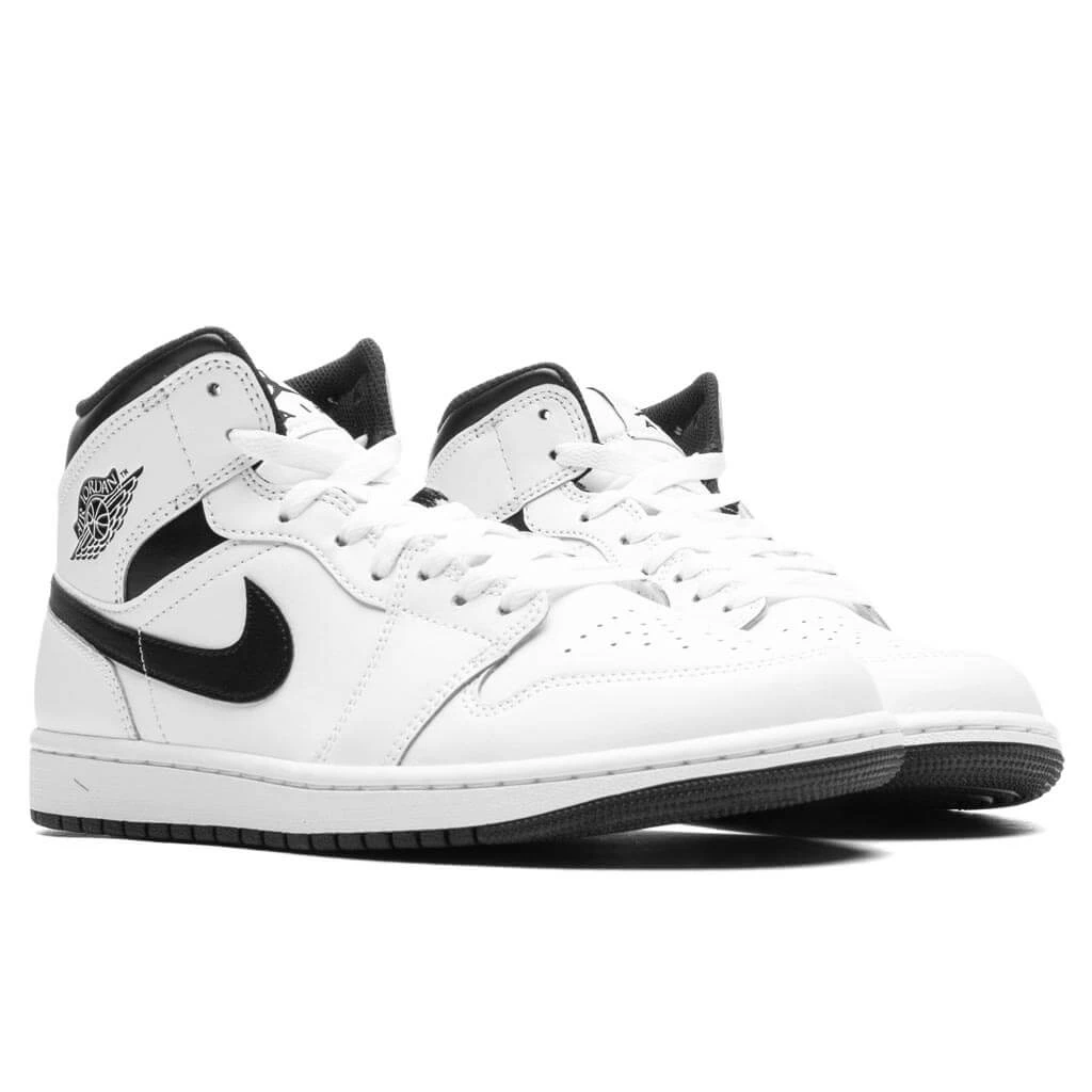Air Jordan 1 Mid - White/Black 4 Air Jordan 1 Mid - White/Black - Image 2