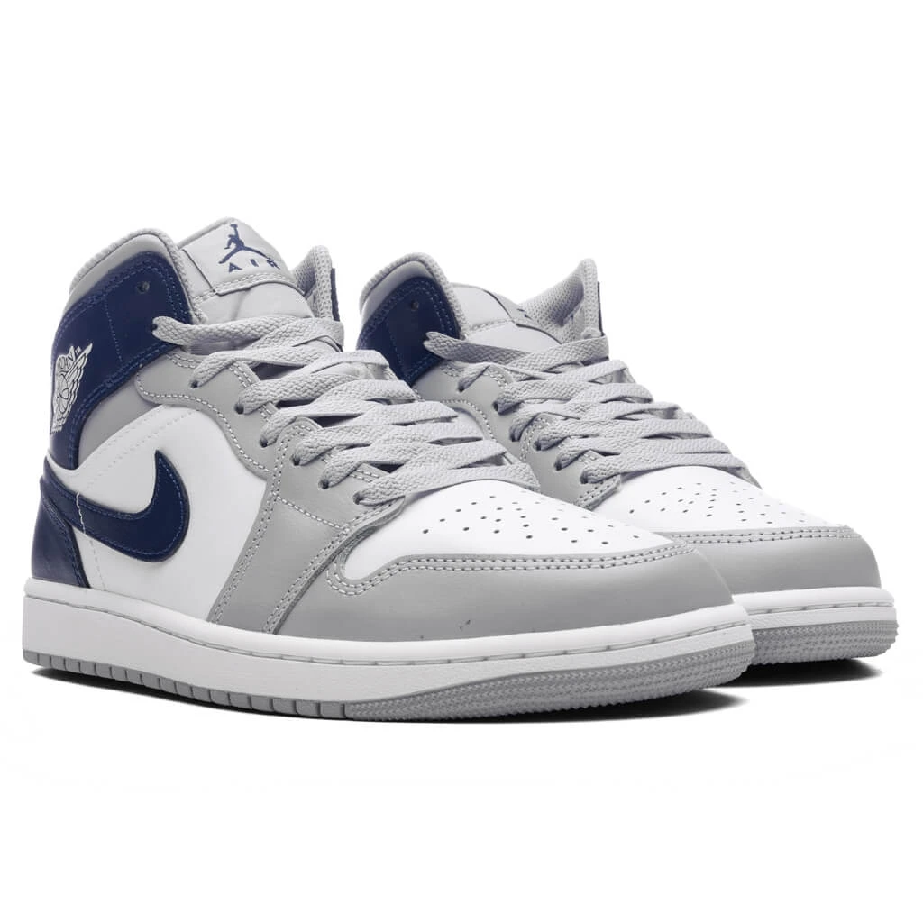 Air Jordan 1 Mid - White/Midnight Navy/Wolf Grey 4 Air Jordan 1 Mid - White/Midnight Navy/Wolf Grey - Image 2