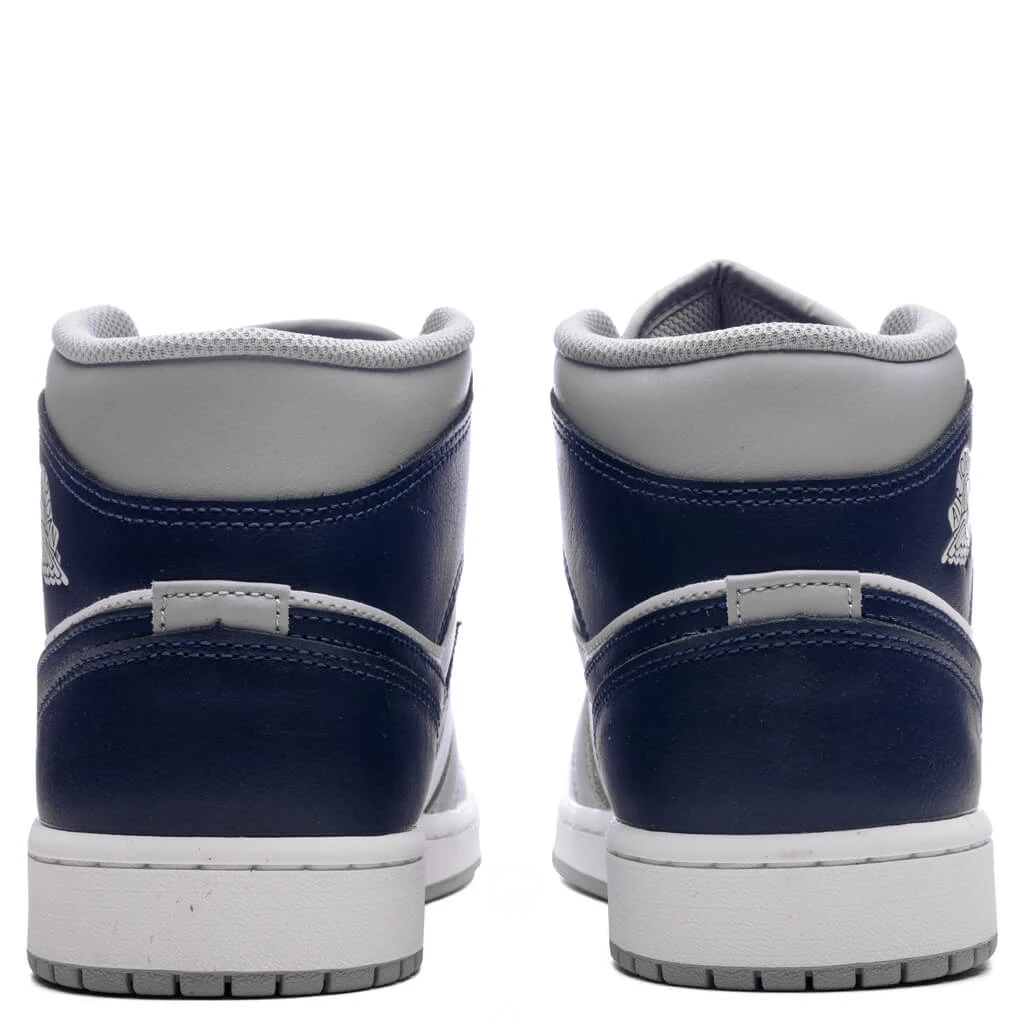 Air Jordan 1 Mid - White/Midnight Navy/Wolf Grey 6 Air Jordan 1 Mid - White/Midnight Navy/Wolf Grey - Image 4