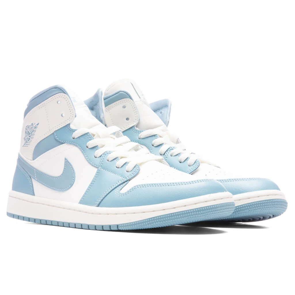 Women's Air Jordan 1 Mid 'UNC' - Sail/Worn Blue 4 Women's Air Jordan 1 Mid 'UNC' - Sail/Worn Blue - Image 2