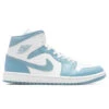 Women's Air Jordan 1 Mid 'UNC' - Sail/Worn Blue