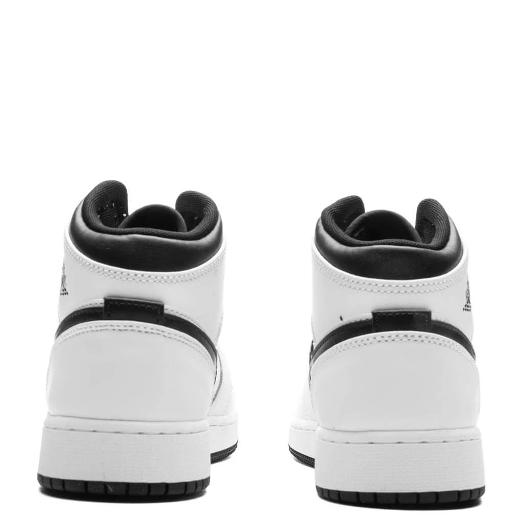 Air Jordan 1 Mid (GS) - White/Black 6 Air Jordan 1 Mid (GS) - White/Black - Image 4