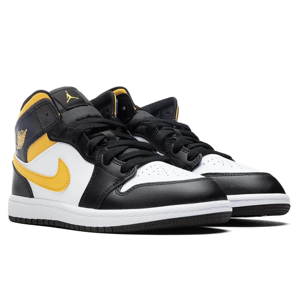 Air Jordan 1 Mid (PS) - White/Pollen/Black 4 Air Jordan 1 Mid (PS) - White/Pollen/Black - Image 2