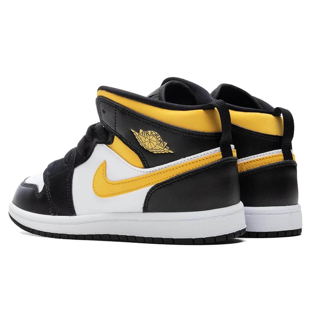 Air Jordan 1 Mid (PS) - White/Pollen/Black 5 Air Jordan 1 Mid (PS) - White/Pollen/Black - Image 3