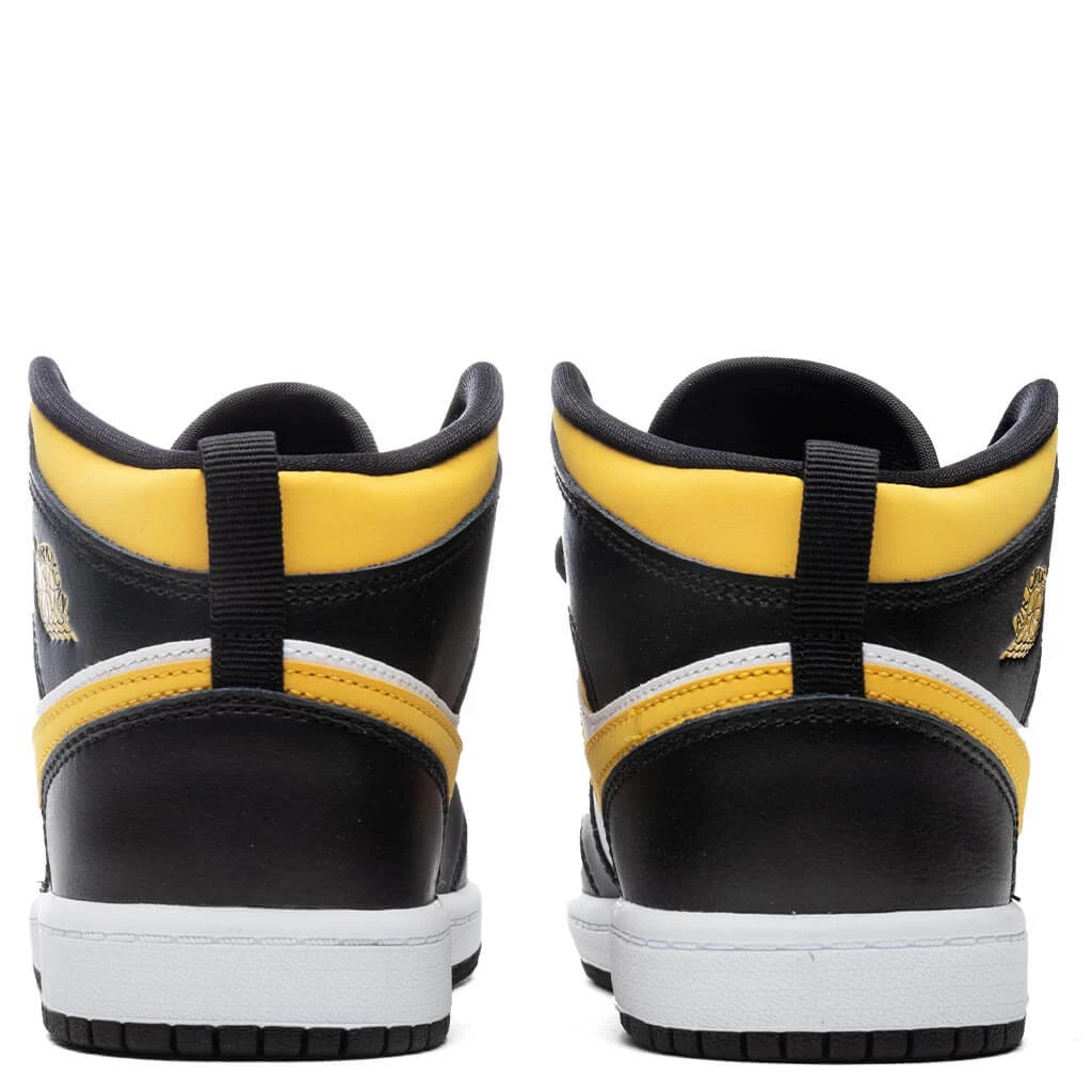 Air Jordan 1 Mid (PS) - White/Pollen/Black 6 Air Jordan 1 Mid (PS) - White/Pollen/Black - Image 4