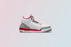 Air Jordan 3 Retro (GS) - White/Light Curry/Cardinal Red -Feature Clothing Air Jordan 3 Retro GS White Light Curry Cardinal Red 398614 126 Feature 02 16 22 01