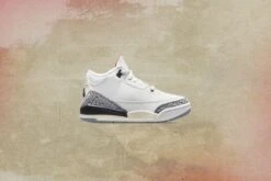 Air Jordan 3 Retro (PS) White Cement Reimagined - Summit White/Fire Red -Feature Clothing Air Jordan 3 Retro PS Summit White Fire Red Cement Grey DM0966 100 02 27 23 feature02