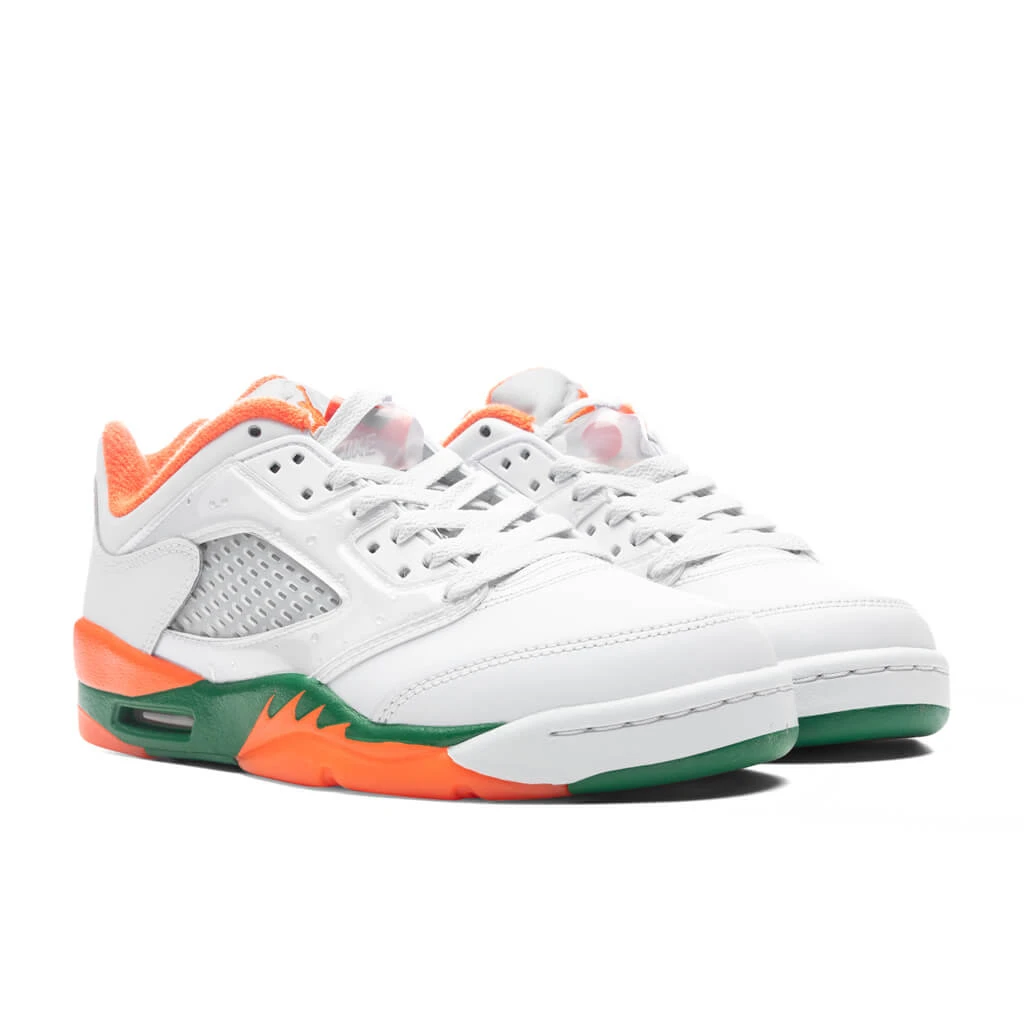Air Jordan 5 Retro Low (GS) - Football Grey/Brilliant Orange/Pine Green 4 Air Jordan 5 Retro Low (GS) - Football Grey/Brilliant Orange/Pine Green - Image 2