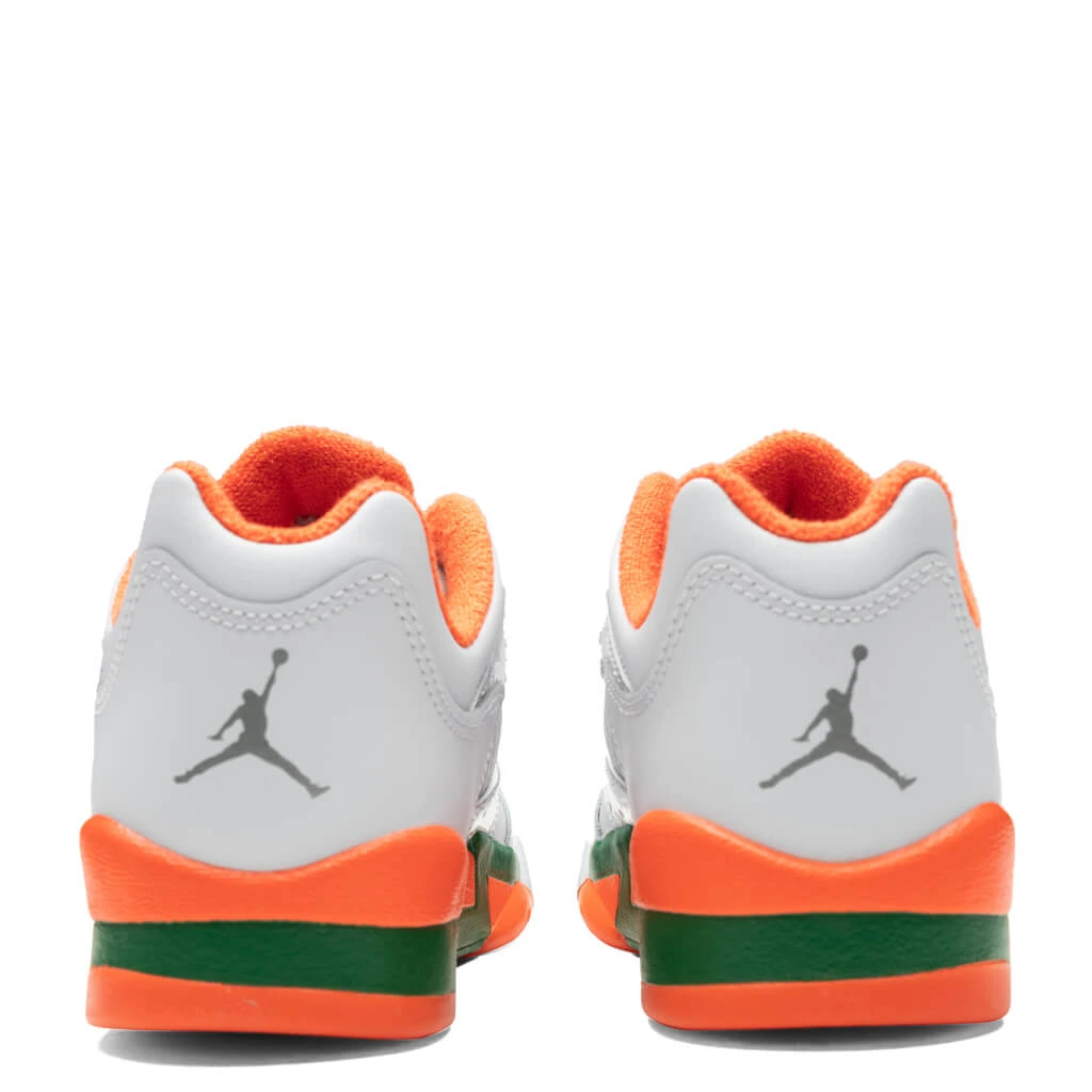 Air Jordan 5 Retro Low (GS) - Football Grey/Brilliant Orange/Pine Green 6 Air Jordan 5 Retro Low (GS) - Football Grey/Brilliant Orange/Pine Green - Image 4