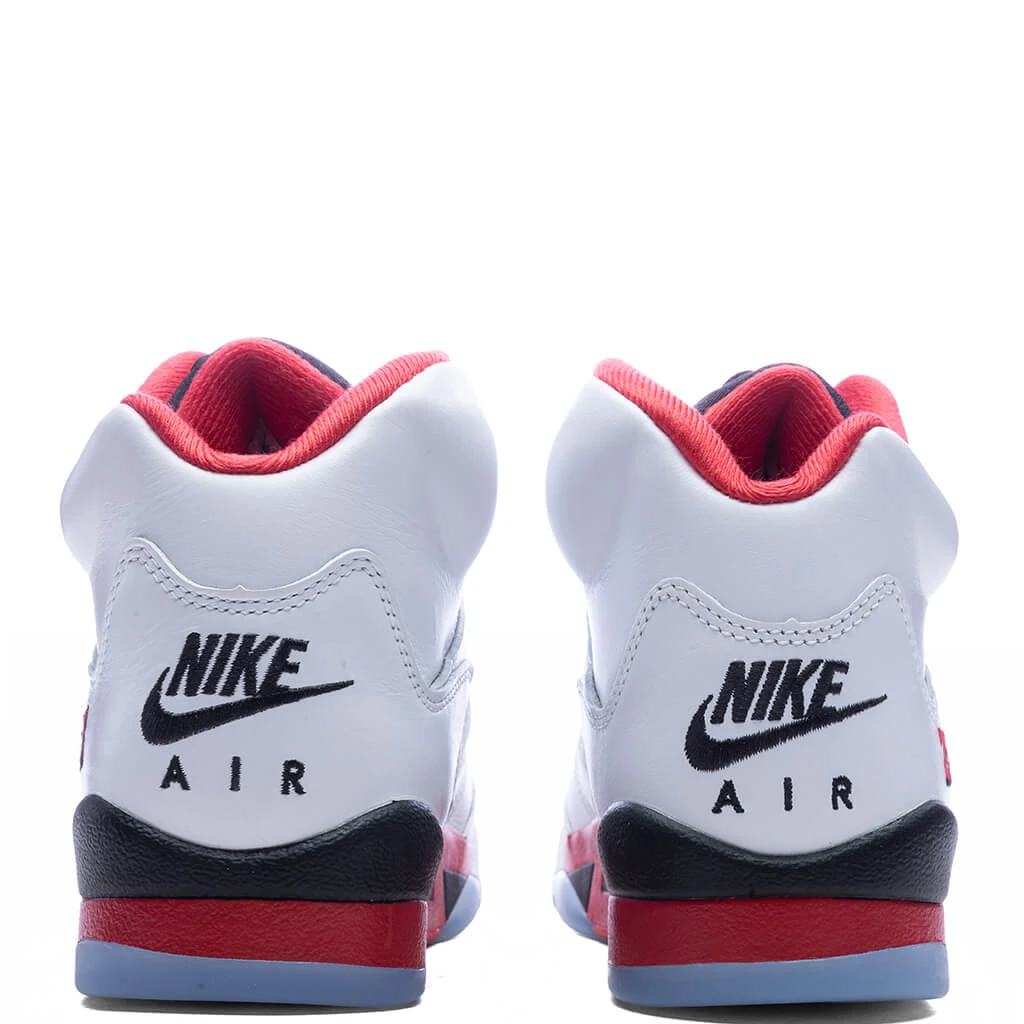 Air Jordan 5 Retro OG Fire Red 'Black Tongue' (GS) - White/Fire Red/Black 6 Air Jordan 5 Retro OG Fire Red 'Black Tongue' (GS) - White/Fire Red/Black - Image 4