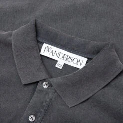 JW Anderson Anchor S/S Polo Shirt - Charcoal -Feature Clothing Anchor Short Sleeve Polo Shirt Charcoal JO0196PG0960599 01 07 24 Feature KN 5