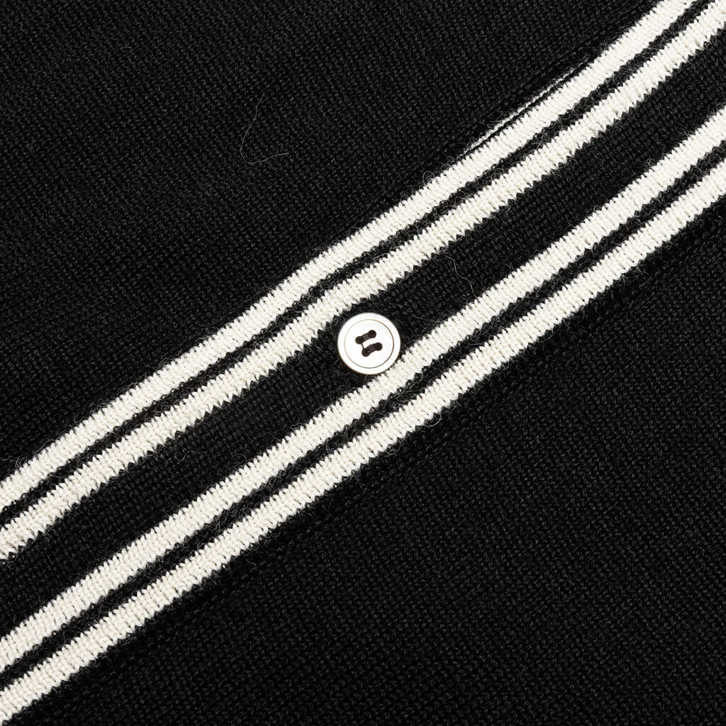 Fine Gauge Knit Cardigan - Black 6 Fine Gauge Knit Cardigan - Black - Image 4