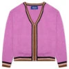 Awake Striped Mohair Cardigan - Pink