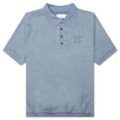 B-Summer Knit Polo Shirt - Blue
