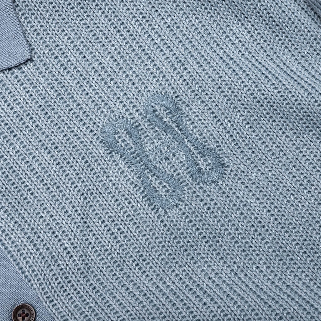 B-Summer Knit Polo Shirt - Blue 6 B-Summer Knit Polo Shirt - Blue - Image 4