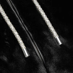 Acrylic Woven Full Zip Jacket - Black -Feature Clothing BL008 Woven Jacket Black MW24S13 BL008 602 BLK 09 12 24 Feature KN 9