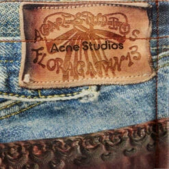 Acne Studios Logo Shoulder Trompe-l’oeil Tote Bag - Blue/Black 7 Acne Studios Logo Shoulder Trompe-l’oeil Tote Bag - Blue/Black -Feature Clothing Bags Blue Black C10244 AIL 08 28 25 Feature JA 3