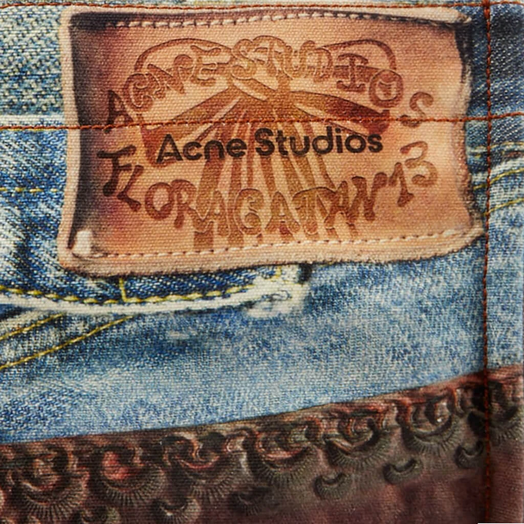 Acne Studios Logo Shoulder Trompe-l’oeil Tote Bag - Blue/Black 5 Acne Studios Logo Shoulder Trompe-l’oeil Tote Bag - Blue/Black - Image 3