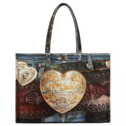 Acne Studios Logo Shoulder Trompe-l’oeil Tote Bag - Blue/Black