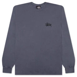 Basic Stussy Pigment Dyed L/S Tee - Indigo