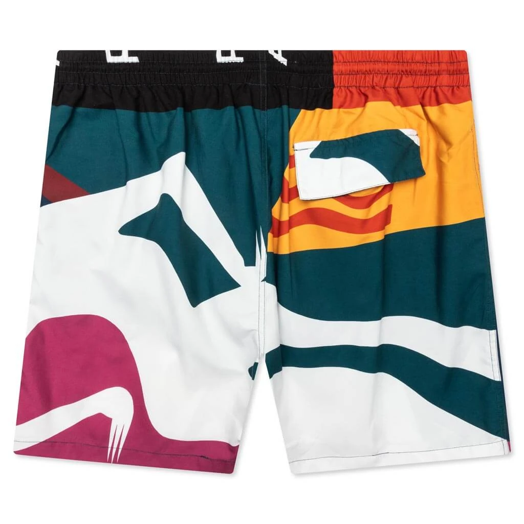 Beached In White Swim Shorts - Multi 4 Beached In White Swim Shorts - Multi - Image 2