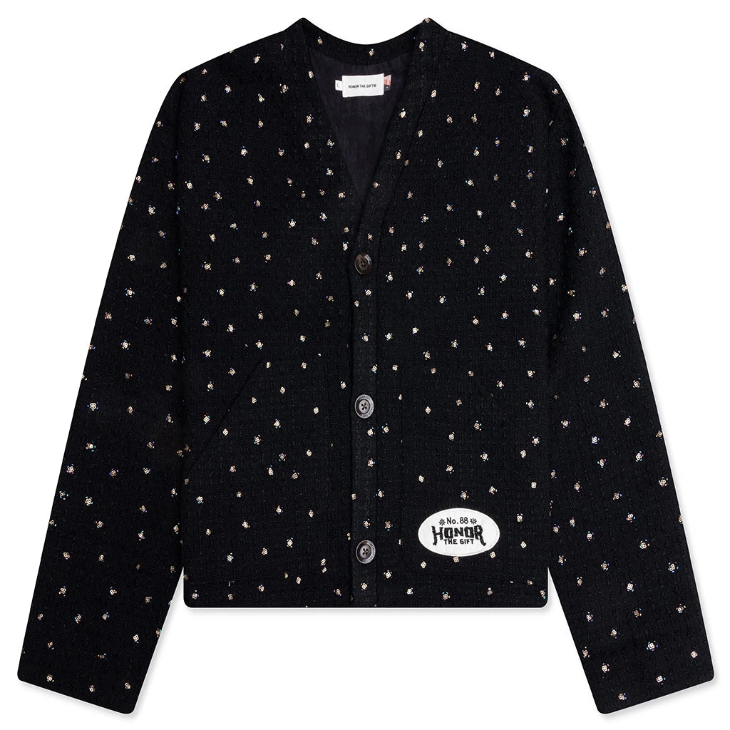 Beaded Cardigan - Black 3 Beaded Cardigan - Black