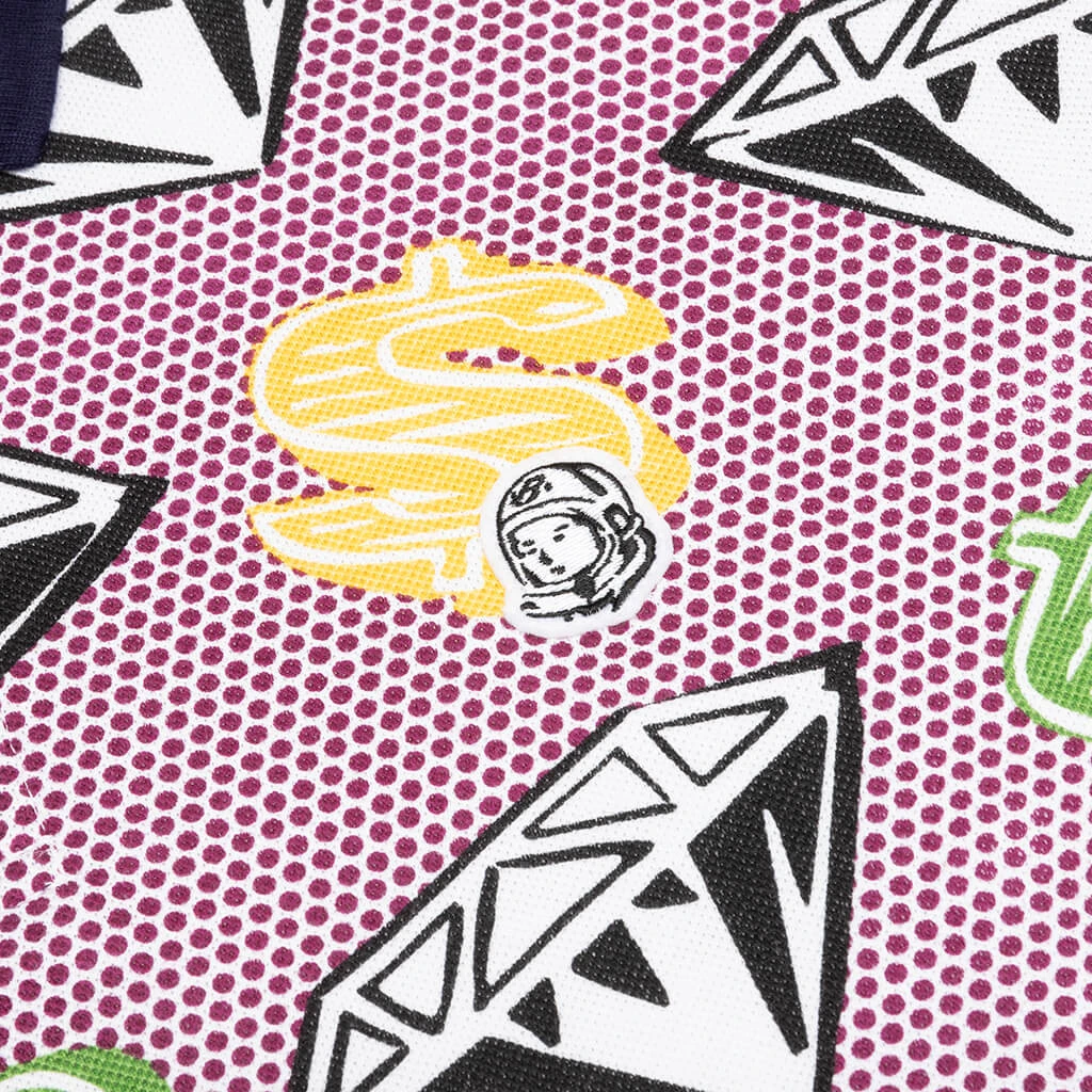 Billionaire Boys Club Billlionaire Boys Club BB Spotted S/S Polo - Bleach White 5 Billionaire Boys Club Billlionaire Boys Club BB Spotted S/S Polo - Bleach White - Image 3