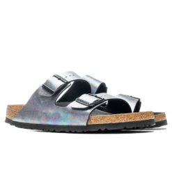 Birkenstock Women's Narrow Vegan Arizona Birko-Flor - Iridescent/Black 8 Birkenstock Women's Narrow Vegan Arizona Birko-Flor - Iridescent/Black -Feature Clothing Birkenstock Narrow Arizona Birko Flor Iridescent Black 1021251 07 02 22 Feature JORDAN 4