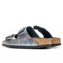 Birkenstock Women's Narrow Vegan Arizona Birko-Flor - Iridescent/Black 9 Birkenstock Women's Narrow Vegan Arizona Birko-Flor - Iridescent/Black -Feature Clothing Birkenstock Narrow Arizona Birko Flor Iridescent Black 1021251 07 02 22 Feature JORDAN 5
