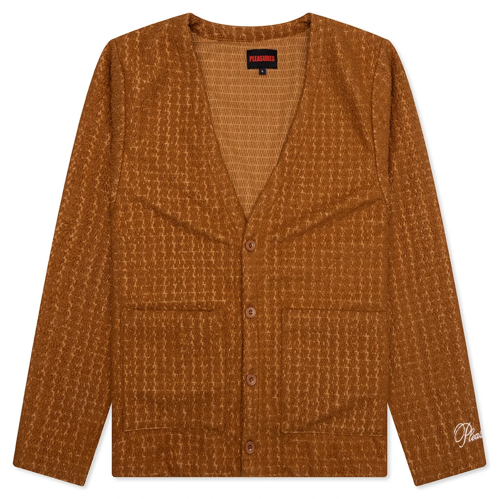 Pleasures Boredom Cardigan - Brown 3 Pleasures Boredom Cardigan - Brown