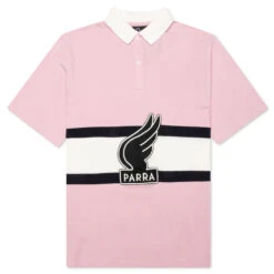 Winged Logo Polo Shirt - Pink/Off White
