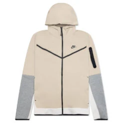 Nike Sportswear Tech Fleece Full Zip Up Hoodie - Rattan/Phantom/Dark Heather Grey
