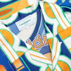 Casablanca Paysage Silk Satin Shirt - Multi -Feature Clothing Casablanca Paysage Silk Satin Shirt Multi MS23 SH 003 12 03 23 23 Feature VR 7