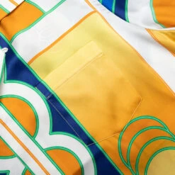 Casablanca Paysage Silk Satin Shirt - Multi -Feature Clothing Casablanca Paysage Silk Satin Shirt Multi MS23 SH 003 12 03 23 23 Feature VR 8