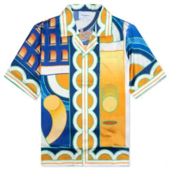 Casablanca Paysage Silk Satin Shirt - Multi