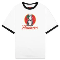 Pleasures Cat Heavyweight Ringer T-Shirt - White